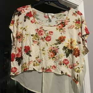 Ambiance Apparel Floral Crop Top